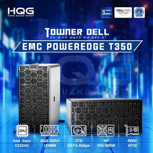 Máy Chủ Dell Tower T350 8×3.5 HP/Perc (P/N:42SVRDT350-206) - ảnh 3