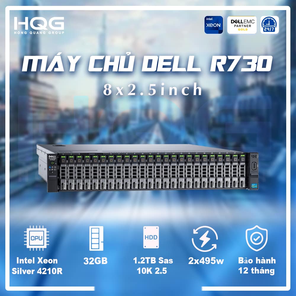 Máy Chủ Server Dell PowerEdge R730 8x2.5''