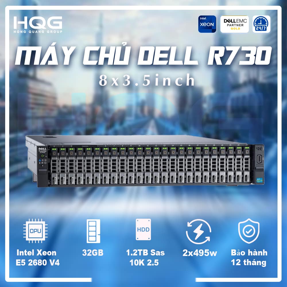 Máy Chủ Server Dell PowerEdge R730 8×3.5