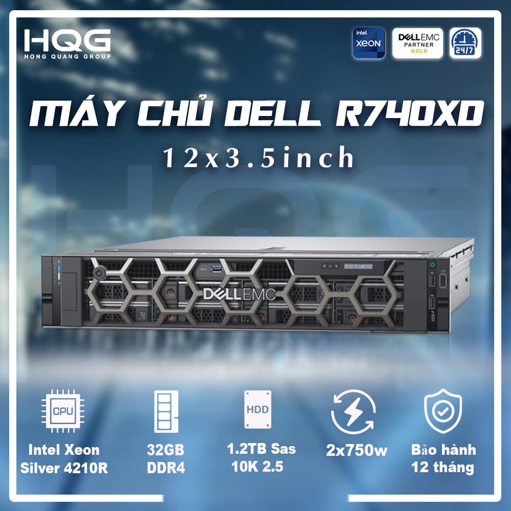 Máy chủ Dell PowerEdge R740XD - 12x3.5"