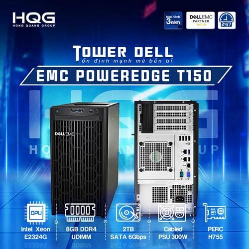 Máy Chủ Dell Tower T150 4×3.5 Cabled/PERC (P/N:42SVRDT150-901) - ảnh 3