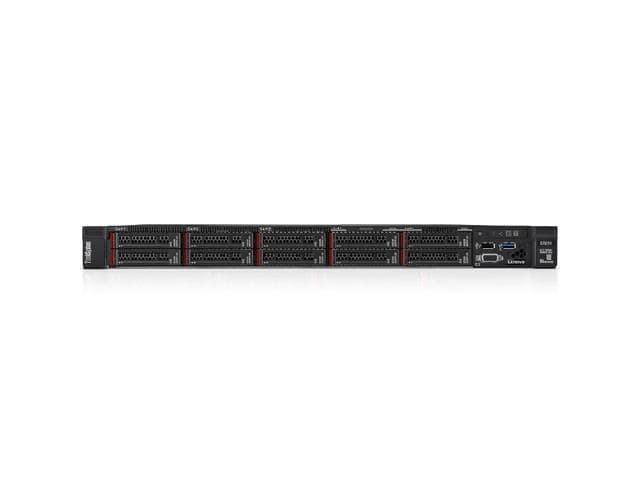 Lenovo ThinkSystem SR250 Rack Server Bundle with Rail Kit, Windows Server 2019, Intel Xeon E-2136 6-Core 3.3GHz, 16GB DDR4, 8TB HDD, RAID