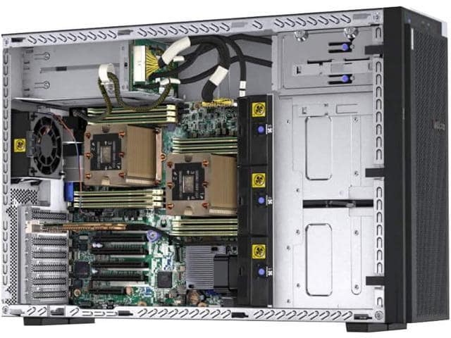 Lenovo ThinkSystem ST550 Tower Server 2 x Intel Xeon Silver 4210, 128GB DDR4, 2TB SSD, 24TB HDD, RAID, Matrox G200 Graphics - ảnh 4
