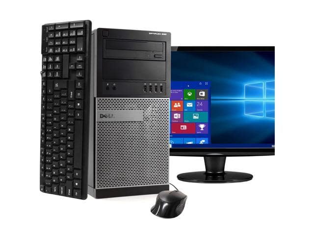 Dell OptiPlex 990 Tower Computer PC, 3.40 GHz Intel i7 Quad Core Gen 2, 16GB DDR3 RAM, 240GB SSD Hard Drive, Windows 10 Home 64 bit, 22″ Screen