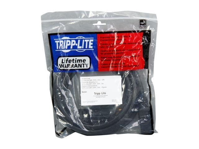 Tripp Lite Model P040-010 10 ft. IEC-320-C19 to IEC-320-L6-20P 12AWG Heavy Duty Power Cable - ảnh 3