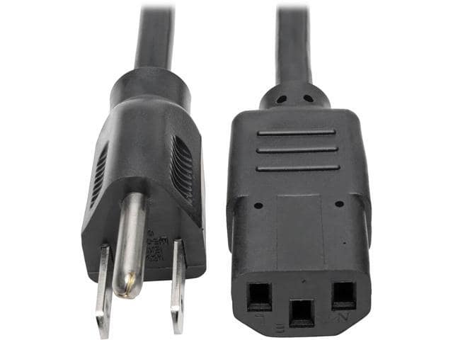 Tripp Lite Universal Computer Power Cord, 10A, 18AWG (NEMA 5-15P to IEC-320-C13), 10-ft. (P006-010)