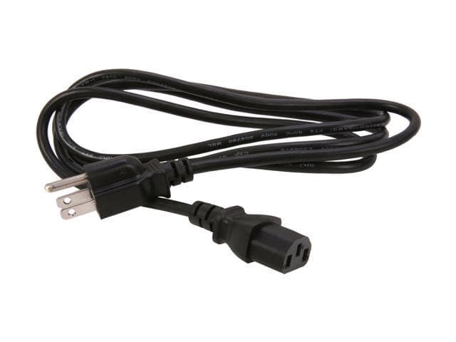 BYTECC Model POWERCORD-6K 6 ft. 18AWG Power Cord w/ 3 Conductor PC Power Connector – Black - ảnh 2