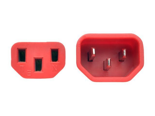 Tripp Lite Model P005-002-ARD 2 ft. Heavy-Duty Power Extension Cord, 15A, 14 AWG (IEC-320-C14 to IEC-320-C13) Male to Female - ảnh 2