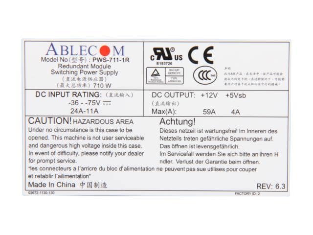 SuperMicro PWS-711-1R 710W Server Power Supply - ảnh 4
