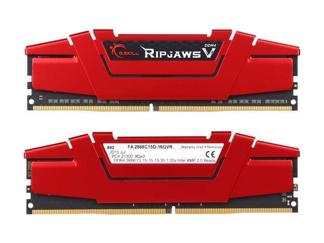 G.SKILL Ripjaws V Series 16GB (2 x 8GB) 288-Pin DDR4 SDRAM DDR4 2666 (PC4 21300) Desktop Memory Model F4-2666C15D-16GVR - ảnh 2
