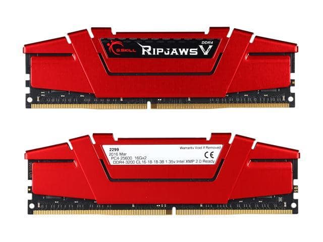G.SKILL Ripjaws V Series 32GB (2 x 16GB) 288-Pin DDR4 SDRAM DDR4 3200 (PC4 25600) Desktop Memory Model F4-3200C16D-32GVR - ảnh 2