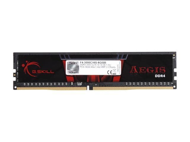 G.SKILL Aegis 8GB 288-Pin PC RAM DDR4 3000 (PC4 24000) Desktop Memory Model F4-3000C16S-8GISB - ảnh 2