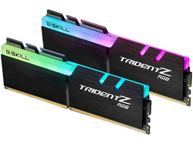 G.SKILL TridentZ RGB Series 32GB (2 x 16GB) DDR4 3200 (PC4 25600) Desktop Memory Model F4-3200C14D-32GTZR