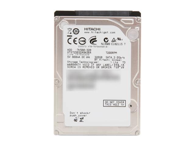 Hitachi GST Travelstar 7K500 HTS725032A9A364 (0A72333) 320GB 7200 RPM 16MB Cache SATA 3.0Gb/s 2.5″ Internal Notebook Hard Drive Bare Drive - ảnh 2