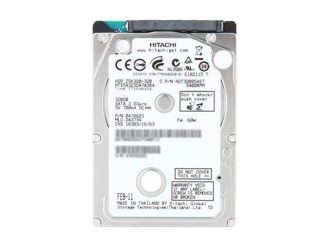 HGST Travelstar Z5K320 HTS543232A7A384 (Part#: 0A78603) 320GB 5400 RPM 8MB Cache SATA 3.0Gb/s 2.5″ Internal Notebook Hard Drive Bare Drive - ảnh 2