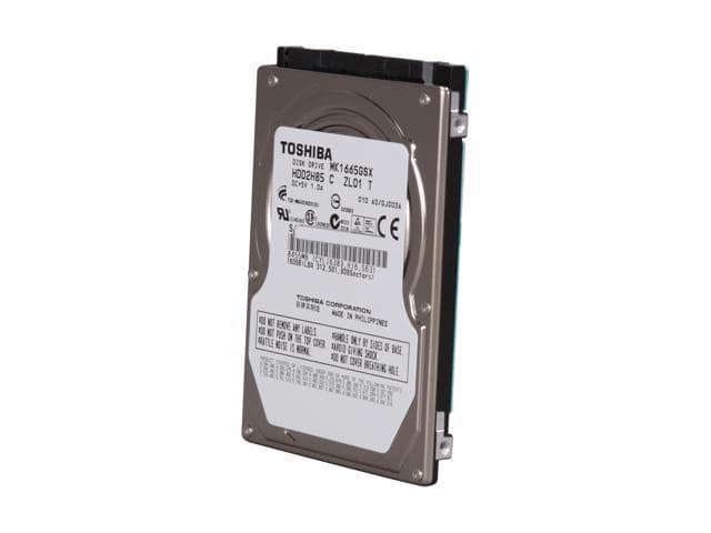 TOSHIBA MK1665GSX 160GB 5400 RPM 8MB Cache SATA 3.0Gb/s 2.5″ Internal Notebook Hard Drive Bare Drive