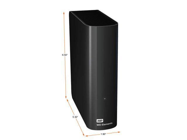 WD Elements 14TB USB 3.0, Micro-B Desktop Hard Drive WDBWLG0140HBK-NESN Black - ảnh 3