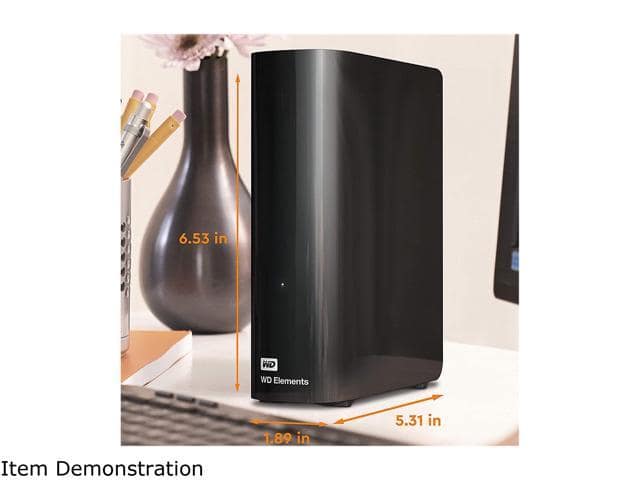 WD Elements 16TB USB 3.0, Micro-B 3.5″ Desktop External Hard Drive WDBWLG0160HBK-NESN Black - ảnh 2