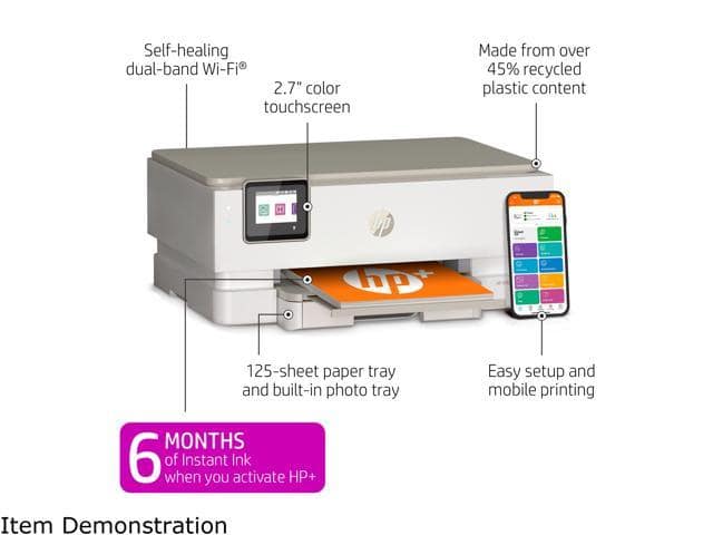 HP ENVY Inspire 7255e All-in-One Printer with Bonus 6 Months of Instant Ink with HP+ - ảnh 2