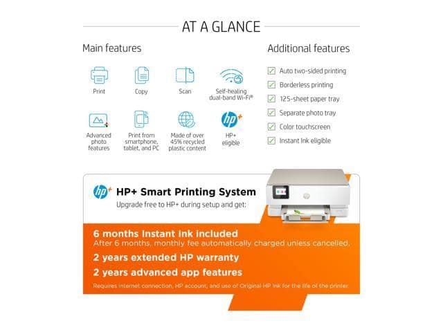 HP ENVY Inspire 7255e All-in-One Printer with Bonus 6 Months of Instant Ink with HP+ - ảnh 4
