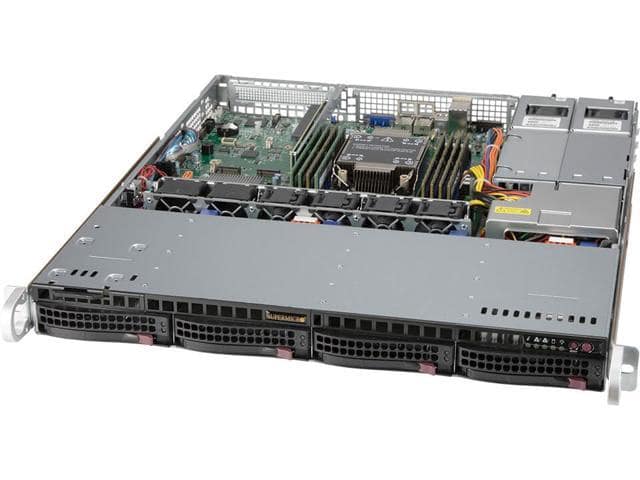 SUPERMICRO 1U Intel Xeon Gold 5320 full Server System, 26 Core, 52 Threads, 64 GB DDR4 Memory, 960G NVMe M.2 SSD