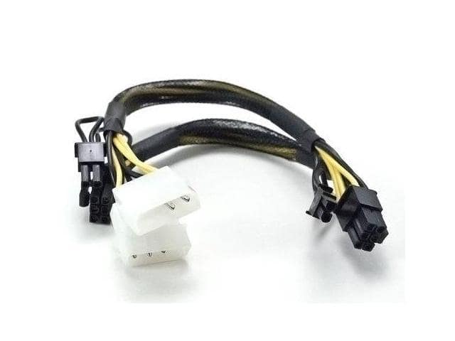 AYA 14″ 2x 4-Pin Molex to 8″ PCIE2 8-Pin (6+2) + 6″ PCI2 8-Pin (6+2) Power Adapter Converter AYA-4P62-MP - ảnh 4