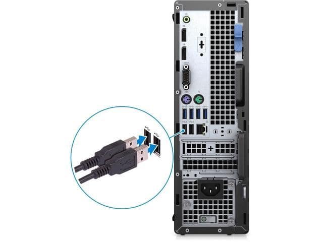 Dell OptiPlex 7000 7090 Desktop Computer – Intel Core i7 10th Gen i7-10700 Octa-core (8 Core) 2.90 GHz – 32 GB RAM DDR4 SDRAM – 512 GB M.2 PCI Express NVMe 3.0 x4 SSD – Small Form Factor – Intel Q570 - ảnh 3