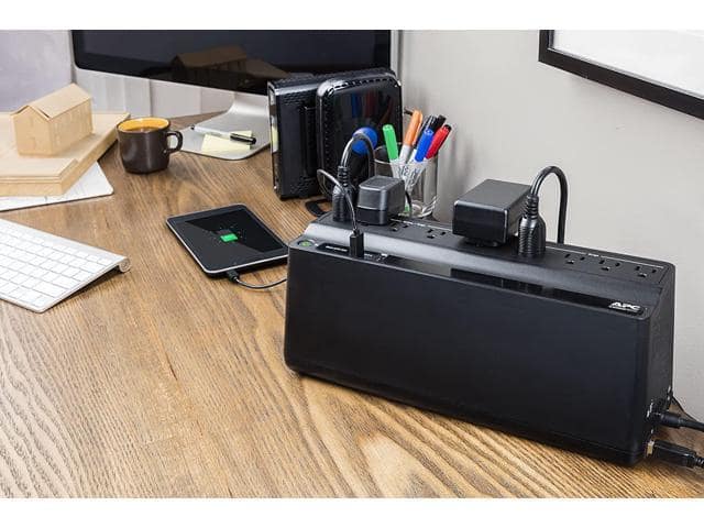 APC UPS Battery Backup and Surge Protector, 600VA Backup Battery Power Supply, BE600M1 Back-UPS with USB Charger Port - ảnh 3