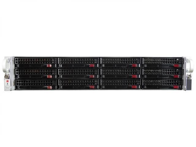 SuperMicro SuperServer 6028U-TR4T+, 2x 2.3GHz 12-Core CPU, 768GB DDR4 RAM, 12Gbps IT Mode Controller, 12x Trays, 4x 10GbE RJ45, IPMI