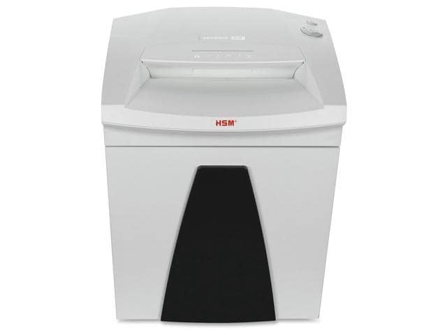HSM 1801 Securio B26S Strip-cut Shredder, 30 Pages per Pass – 14.5 Gal Capacity – Light Gray