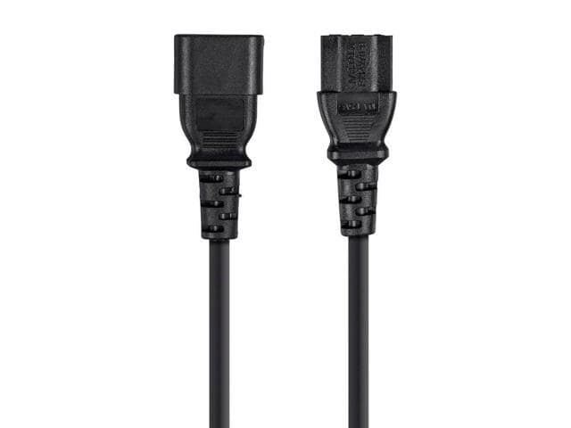 Monoprice 3-Prong Extension Cord – 6 Feet – Black | IEC 60320 C14 to IEC 60320 C13, 18AWG, 13A, 125V - ảnh 2