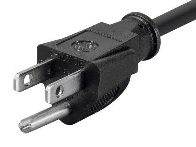 Monoprice 10ft 18AWG Power Cord Cable w/ 3 Conductor PC Power Connector Socket, 10A (NEMA 5-15P to IEC-320-C13) - ảnh 3