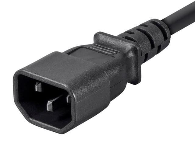 Monoprice 3-Prong Extension Cord – 6 Feet – Black | IEC 60320 C14 to IEC 60320 C13, 18AWG, 13A, 125V - ảnh 3