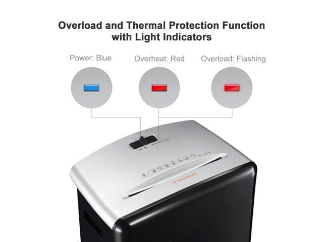 Bonsaii 10-Sheet High-Security Micro-Cut Paper Shredder, Credit Card/Staples/Clips Shredders for Office and Home Use, 3.5-Gallon Pullout Wastebasket with Large Transparent Window (C220-B) - ảnh 3