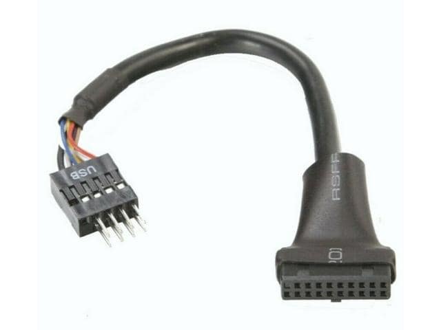 USB 3.0 20-Pin Header Female to USB 2.0 9-Pin Male Adapter Converter Cable - ảnh 3