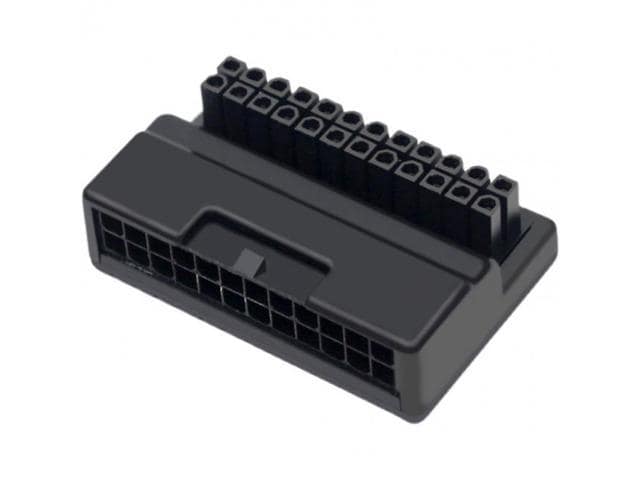 Xiwai Overmold ATX 24Pin Female to 24pin Male 90 Degree Power Adapter Mainboard Motherboard for Desktops PC Supply - ảnh 2