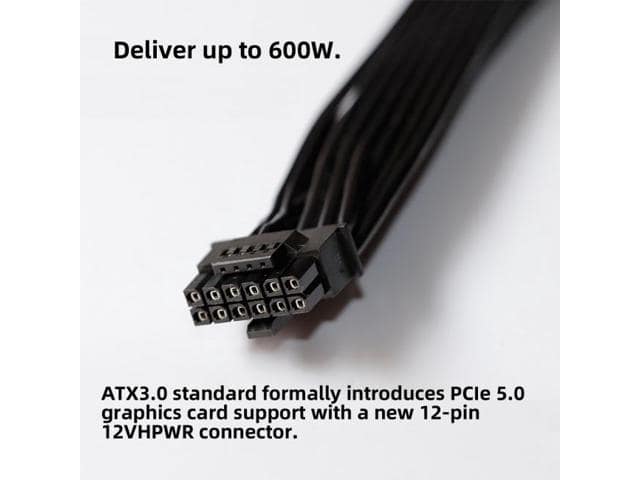 Cablecc 12VHPWR ATX3.0 PCI-E 5.0 Power Modular Cable to Dual ATX 8Pin for 3080 3090TI PSU 16Pin 12+4P Graphics Card - ảnh 4