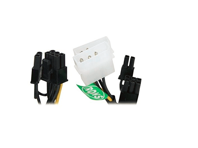 AYA 14″ 2x 4-Pin Molex to 8″ PCIE2 8-Pin (6+2) + 6″ PCI2 8-Pin (6+2) Power Adapter Converter AYA-4P62-MP - ảnh 2