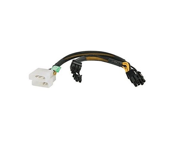 AYA 14″ 2x 4-Pin Molex to 8″ PCIE2 8-Pin (6+2) + 6″ PCI2 8-Pin (6+2) Power Adapter Converter AYA-4P62-MP - ảnh 3