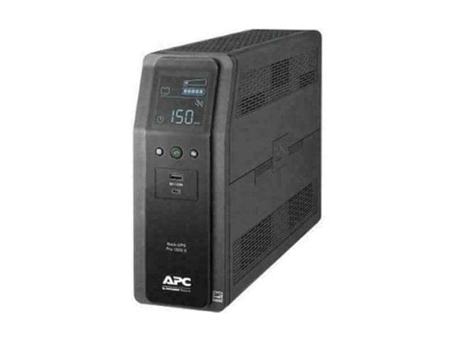 APC Sine Wave UPS (BR1500MS) 10-Outlets Back-UPS Pro 1500VA 900W Battery Backup and Surge Protector (1-Pack) Home Office Bundle with Wire Ties (BR1500MS-1)