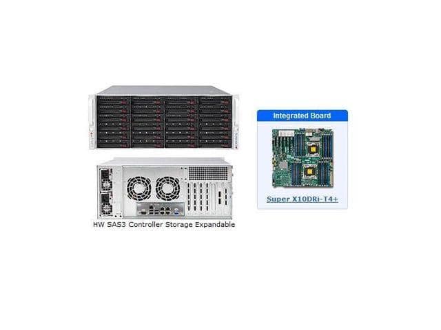 SUPERMICRO Rack SuperStorage Server Intel Xeon processor E5-2600 v3 family (up to 145W TDP ) 2133/1866/1600MHz ECC DDR4 SDRAM 72-bit SSG-6048R-E1CR24N - ảnh 3
