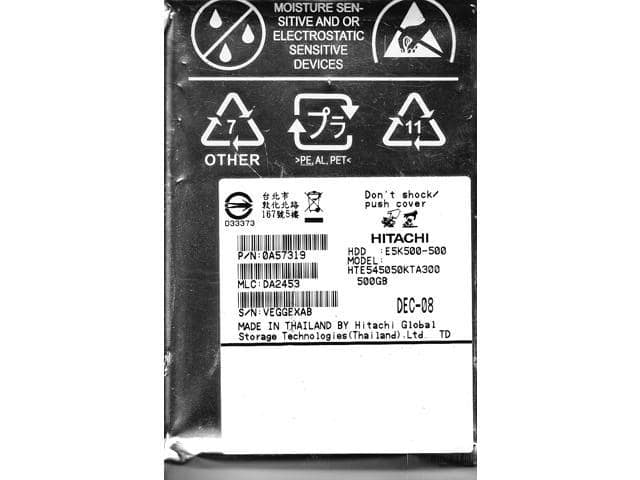 Hitachi 500 GB 2.5′ Internal Hard Drive