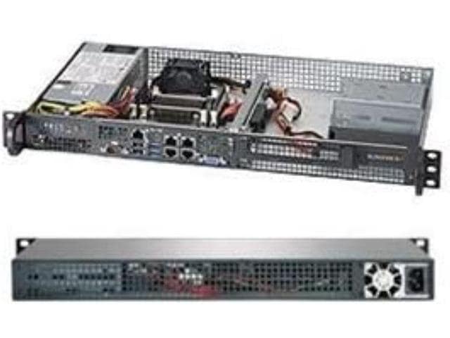 Supermicro SuperServer SYS-5018A-FTN4 Intel Atom C2758 200W 1U Rackmount Server Barebone System (Black)