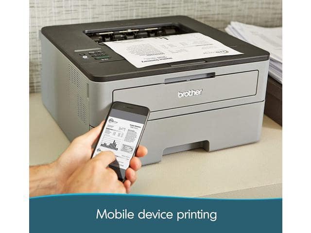 Brother Compact Monochrome Laser Printer, HL-L2350DW, Duplex Two-Sided Printing, Wireless Printing, Built-in Wireless, 32ppm, 250-sheet, Grey & Black, Bundle with JAWFOAL Printer Cable - ảnh 2