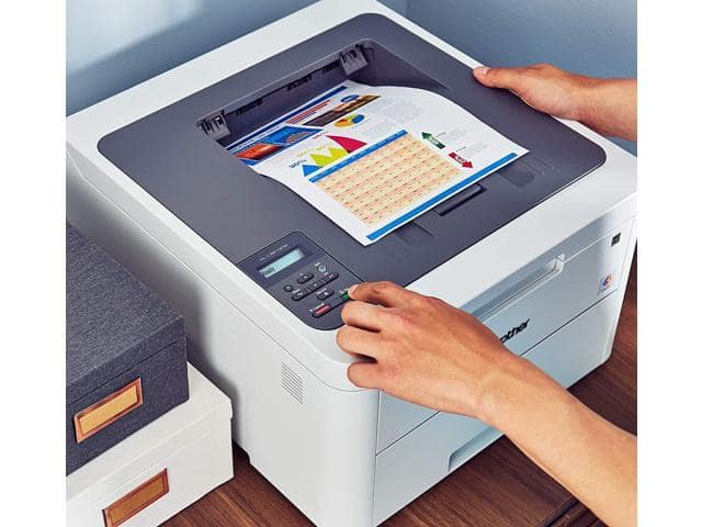 Brother HL-L3210CW Compact Digital Color Printer Providing Laser Printer Quality Results, Built-in Wireless, Compatible with Alexa, White-Bundle with CEFESFY Printer Cable - ảnh 3