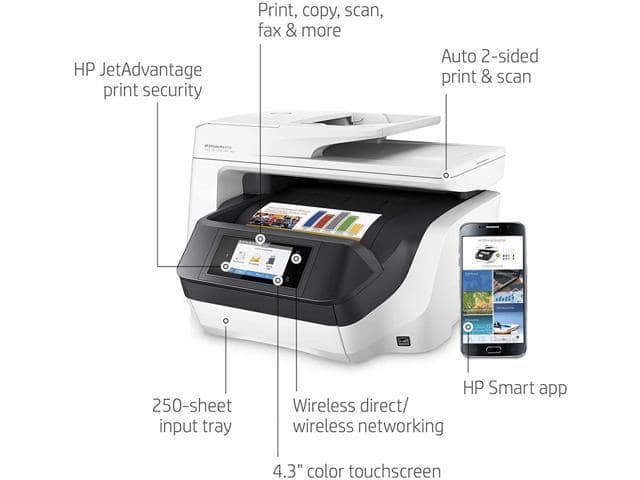 HP OfficeJet Pro 8720 All-in-One Wireless Printer, HP Instant Ink or Amazon Dash replenishment ready – White (M9L75A) - ảnh 3