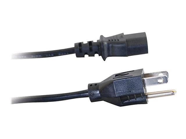 C2G 03130 18 AWG Universal Power Cord – NEMA 5-15P to IEC320C13, TAA Compliant, Black (6 Feet, 1.82 Meters) - ảnh 4