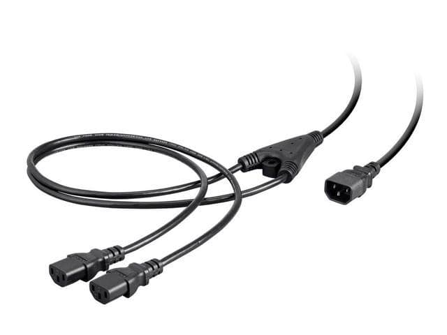 Monoprice 6ft 18AWG Power Extension Cord Splitter Cable 10A (IEC 60320 C14 to 2x IEC 60320 C13) - ảnh 3