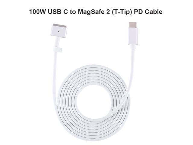 100W USB C Type C to Magsafe 2 T-Tip Power Adapter PD Charger Cable for Apple MacBook Pro 13inch 15in 17inch with Retina Display ((Mid 2012 & After) A1398 A1424 MD506LL/A - ảnh 3