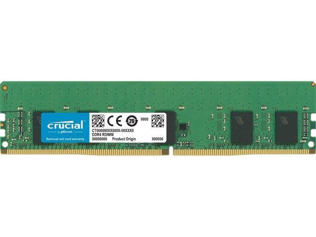 Crucial 8GB 288-Pin DDR4 2666 (PC4 21300) SDRAM ECC Registered Server Memory Model CT8G4RFS8266